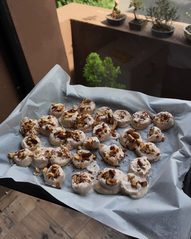 bombones de banano congelado