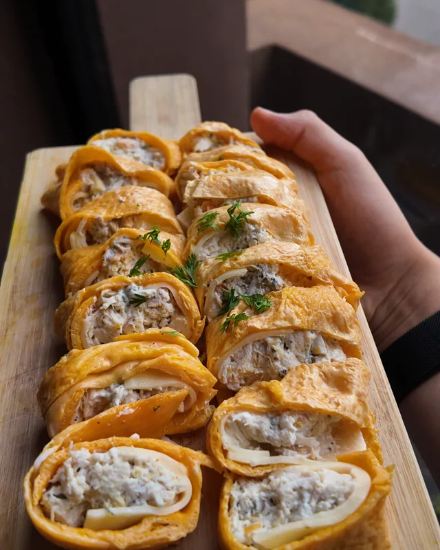 rollitos de pollo y queso